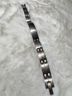Men's Stainless Steel Link ID Bracelet - Silver